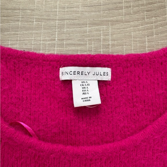 Sincerely Jules Fuchsia Knit Top - Picture 2 of 7